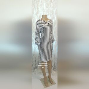 Black & White Blouson Dress XL